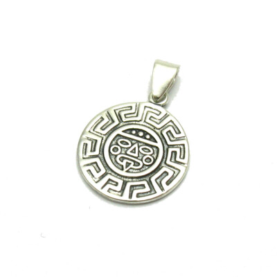 Genuine Sterling Silver Aztec Pendant Meanders Solid Hallmarked 925 Handmade