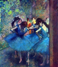 Dancers [1] by Edgar Degas Giclee Fine Art Print Reproduction on Canvas