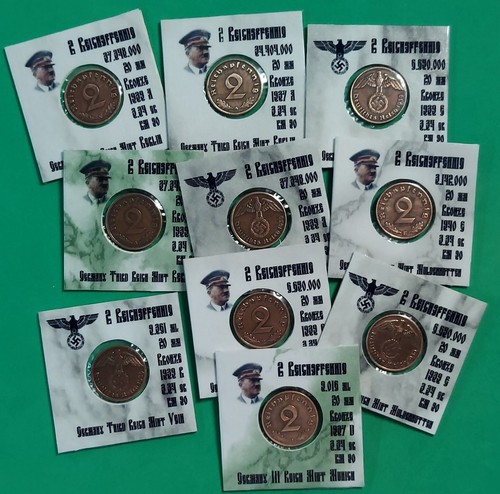 💰 1937-1940 Germany 2 Reichspfennig Bronze - WWII - 1 Coin