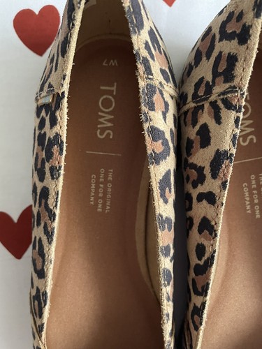 Toms Leopard Print Womens Suede Julie Flats Size 7 Brand New! - Picture 2 of 6