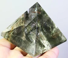 Natural Garden Green Phantom Quartz Crystal Stone Pyramid Energy Chakra Egyptian