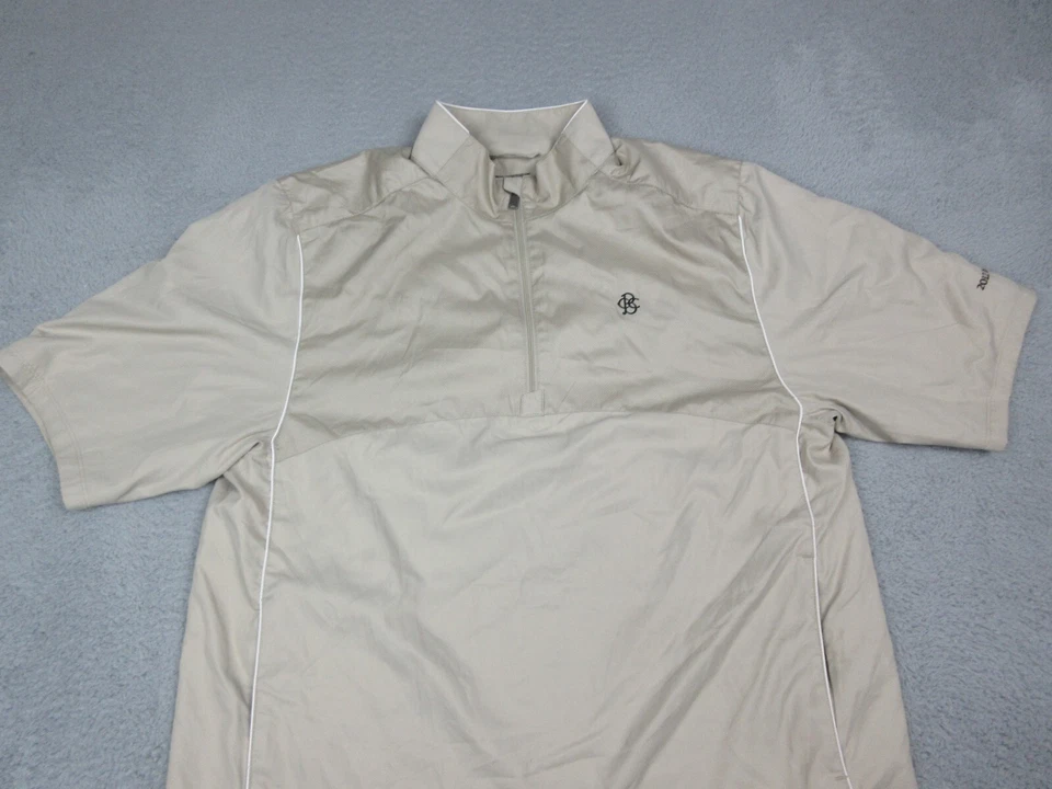 Greg Norman Jacket Mens Medium Gold Golf Windbreaker Lightweight Short Coat - Image 3 of 4