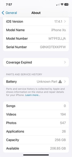 Apple iPhone XS and X 256GB - Silver (Unlocked) A1920 (CDMA + GSM) - Zdjęcie 2 z 7
