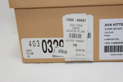 $500 Wandler Ava Kitten Lambskin Leather Mules, Size 37, New in