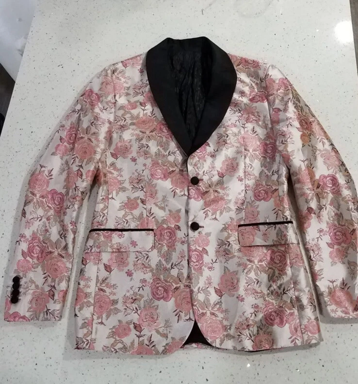 Pink floral hotsell blazer
