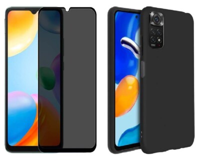 Case Cover + Tempered Glass Anti Spy For Xiaomi Redmi A5 A3 A2 12 12C 13C 14C