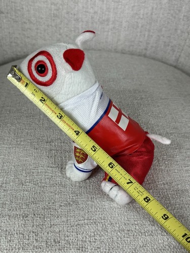 Peluche cane bersaglio Bullseye INGHILTERRA Olimpiadi 7" da collezione 08 peluche rosso - Foto 7 di 13