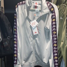 Kappa Mens Tracksuit Top Large Grey Violet