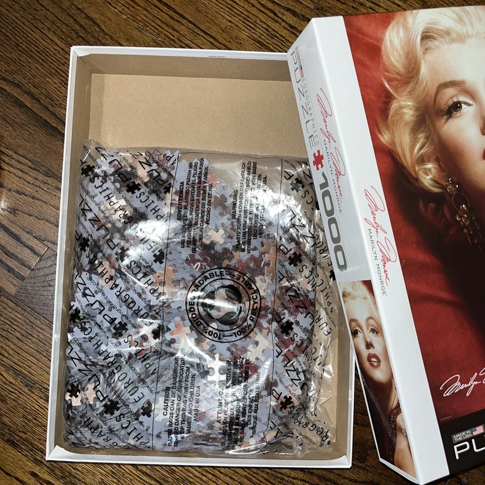 NUEVO Rompecabezas EuroGraphics Marilyn Monroe Red Portait 1000 piezas Foto 3 de 4