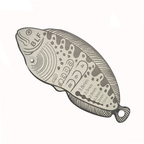 Fly Fishing Hook Feather Gauge Fly Tying Tool Durable Fishing Tackle