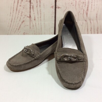 COACH Fortunata Suede Leather Loafers Flats Driver Shoes
