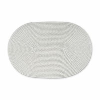 Continenta Tischset Oval Platzset Platzmatte Kunstfaser Hellgrau 45 X 31 Cm