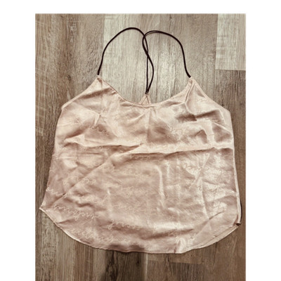 Victoria's Secret Women's Pink Solid Satin Camisole Spaghetti Strap Size M