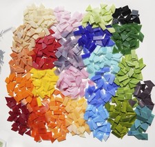 2.4lb Bulk Extra-Large Mosaic Glass Tiles, Opaque Stained Glass Tile Mosaic P...