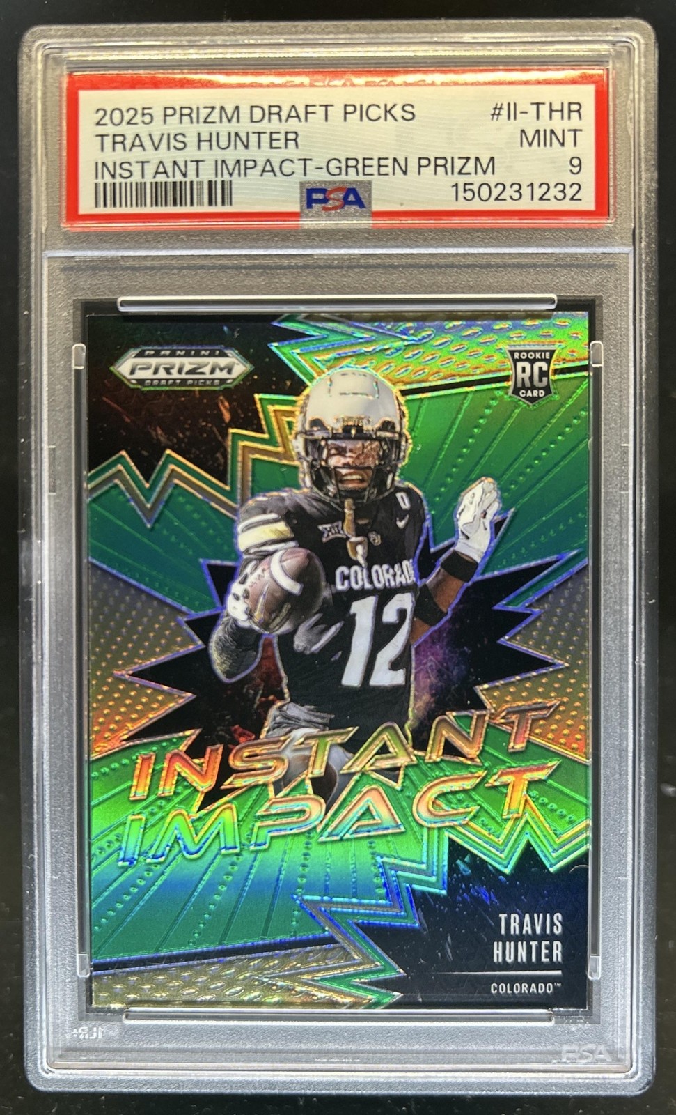 Travis Hunter Panini Prizm Draft Picks Instant Impact #IITHR Green