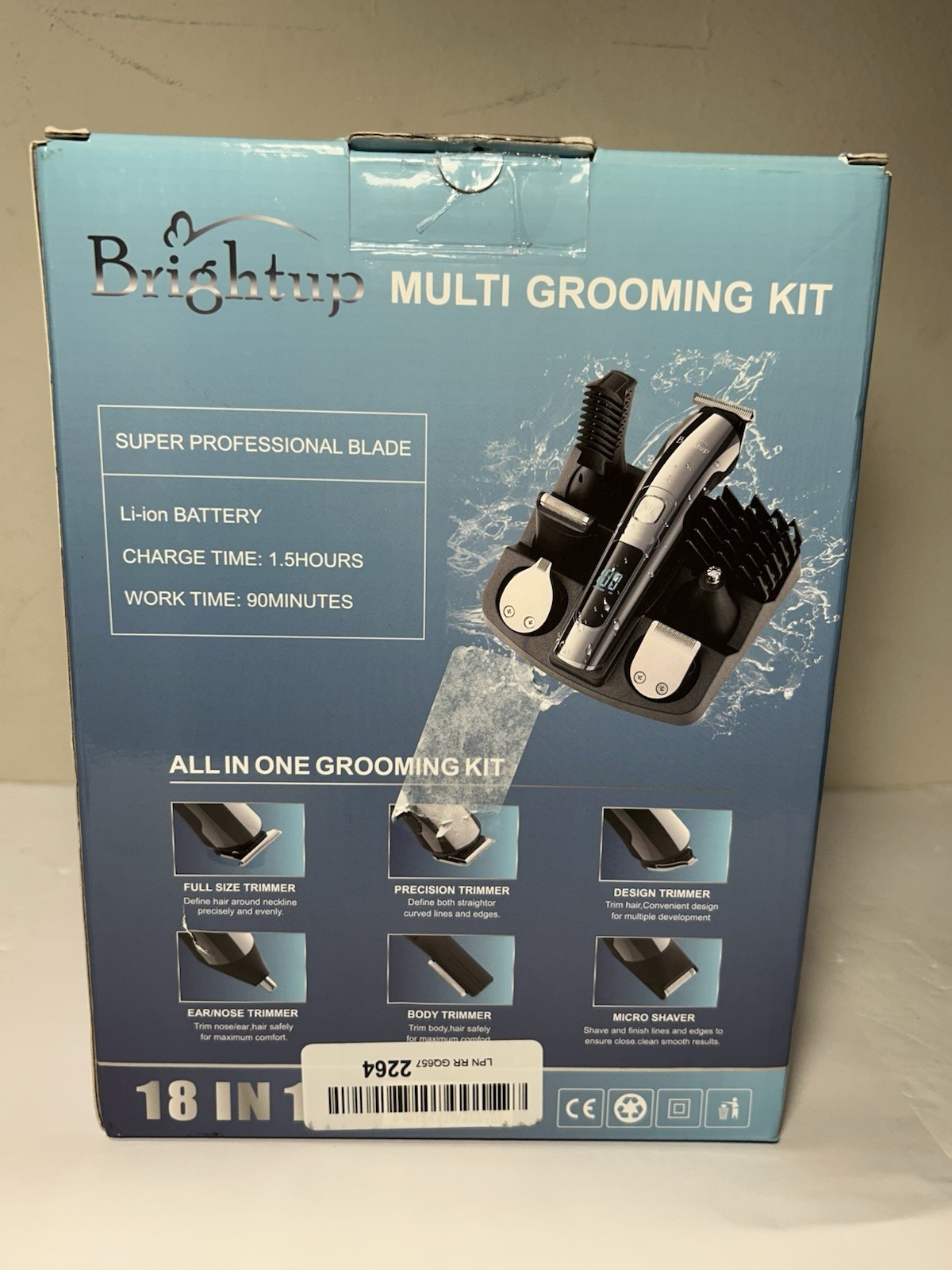 Brightup Beard 18 In 1 Trimmer Cordless Hair Clippers Rechargeable Waterproof