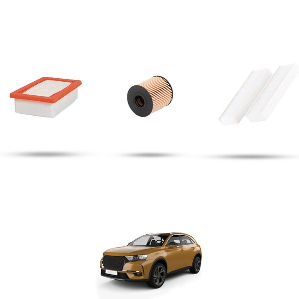Hoffcar Wartungskit - 3 Filter Kompatibel Mit Ds7 Crossback 1.6 Pure Tech 13-image