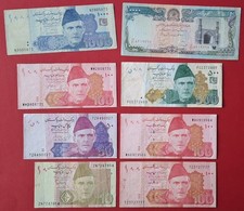 1000 Rupees Pakistan 2007 / 10000 Afghanis Afghanistan 1993 / 50 Rupees 2014