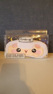The Creme Shop Counting Sheep Plush Sleep Mask White Pink Beige Black One Size