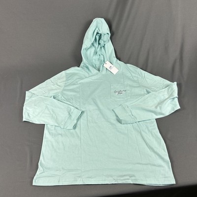 Southern Tide Golf Hoodie Pullover Graphic Print Large Wake Blue Cotton MSRP $99