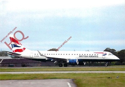 Ansichtskarte: - BRITISH AIRWAYS EMBRAER EMB195 G-LCYK @ GLASGOW AIRPORT