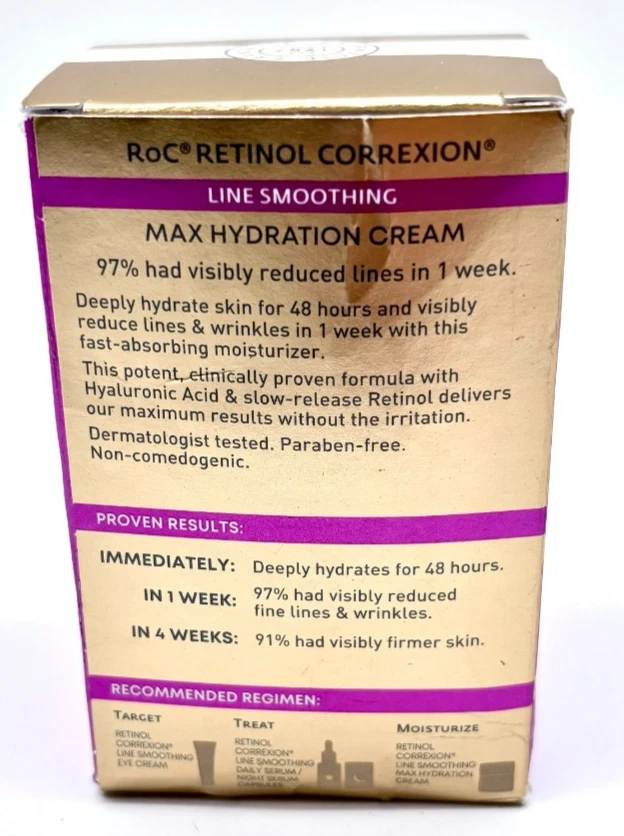 RoC Retinol Correxion Max Daily Hydration Anti-Aging Face Moisturizer - Image 3 of 4