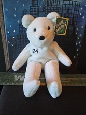 Vintage 1998 MLB Salvino's Bamm Beano 9" Plush Bear Tino Martinez 24 NY Yankees