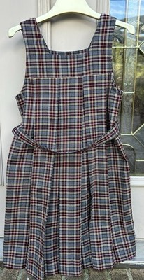Flynn Ohara Girls dress/ jumper Size 8 Grey Purple Plaid