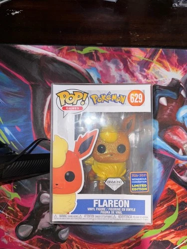 Funko Pop! Vinyl: Pokémon - Flareon (Diamond Glitter) - WonderCon FYE...