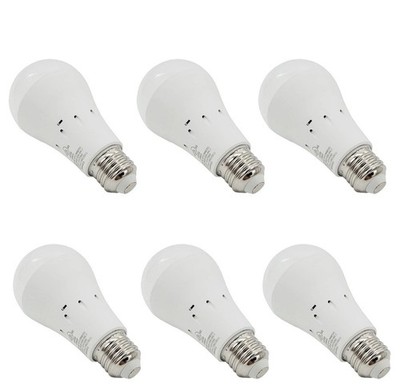 Living Glow 6-pack Multi-Socket Rechargeable LED Bulbs