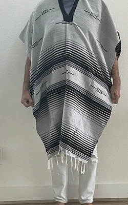 Poncho Tradicional Mexicano Hombres Mujeres Auténtico Gaban Serape Manta Vaquero - Imagen 1 de 3
