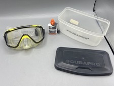 Scubapro Crystal Vu Plus Dive Mask Yellow And Black With Purge And Case