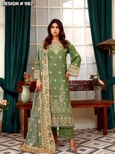 Afghanische pakistanische indische 3teilige set tunika kleid Gr. S/38 to L/44