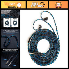 2M Recessed 2Pin IEM Cable, Replacement Earphone Wire, 8 Core Silver-plated for