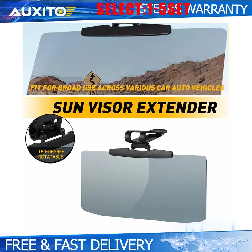 Parasol Extensor Antideslumbramiento Polarizado Parabrisas Delantero Parasol Clip En 1-5X Foto 2 de 2