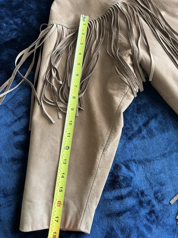 Кожаная куртка вестерн Pelle с кисточками с бахромой средний размер - Изображение 4 из 4