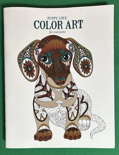 Lote De 4 Libros Para Colorear Arte Adultos Cachorro Amor Fabulosas Flores Pionero - Imagen 2 de 5