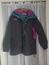 Vintage Columbia Bugaboo Coat 3 In 1 Fleece Lined Ski Jacket Wmns Size Medium