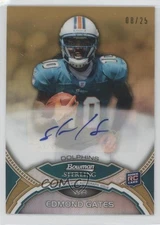 2011 Bowman Sterling Gold Refractor 8/25 Edmond Gates Edmund Rookie Auto RC 0c2