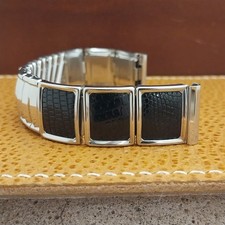 5/8" JB Champion Classic Stainless Steel Lizard 1950s Vintage Watch Band