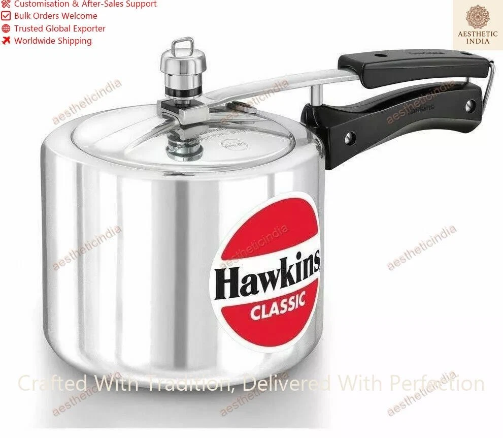 Hawkins New Classic Pressure Cooker 3 Liters Aluminum Silver Color Best Gift