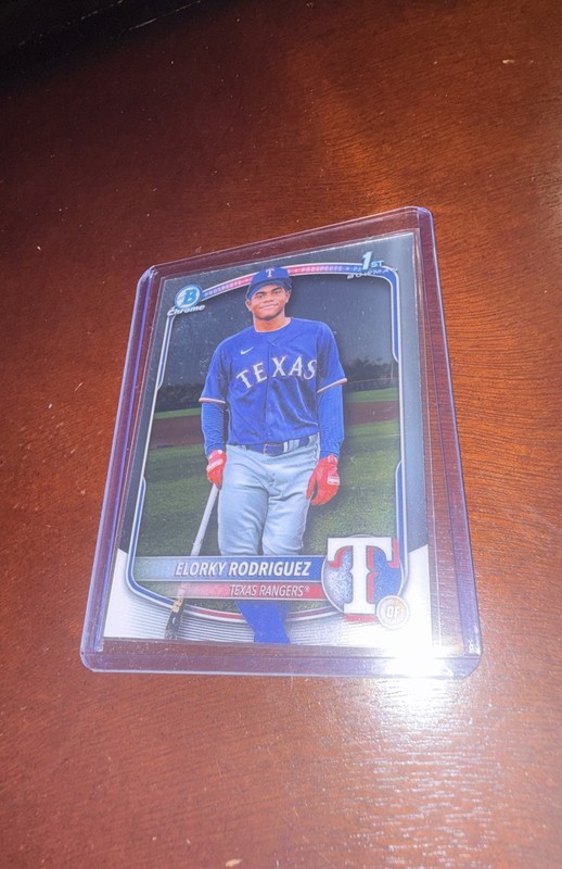 2025 Bowman Chrome - Prospects Elorky Rodriguez, TEXAS RANGERS #BCP-186 (RC)