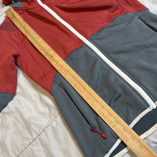 La Sportiva Eagle Hoody Womens L Trim Full Zip Red Gray Hoody Hoodie Climbing - Picture 11 of 21
