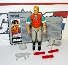 GI Joe Topside v1 1990 *100% COMPLETE w/File Card, Near Mint* Vintage ARAH NICE!