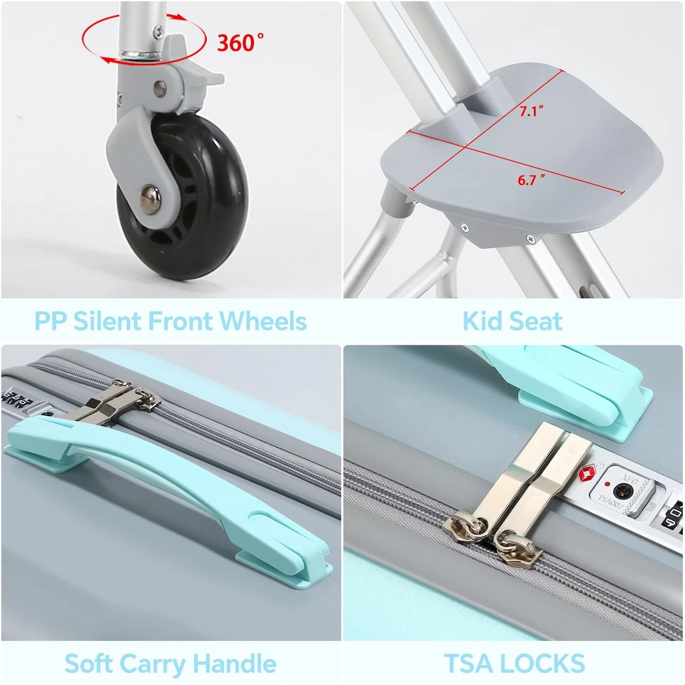 Детский чемодан 2 в 1, съемная коляска на колесиках с... - Изображение 3 из 4