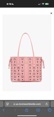 MCM Visetos Tote Pink