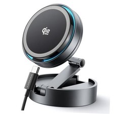 Qi2 25W Certified Magnetic Car Mount Charger Lite with Cooling Fan LED Gray