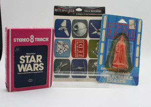 Star Wars 8 Track Tape - Electric Moog Orchestra PLUS  eraser, stickers