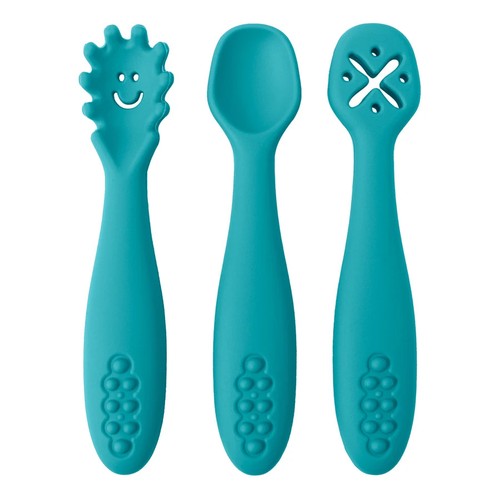 Cute Baby Learning Spoons Utensils Set Newborn Feeding Spoon Set Toddler - Picture 9 of 22