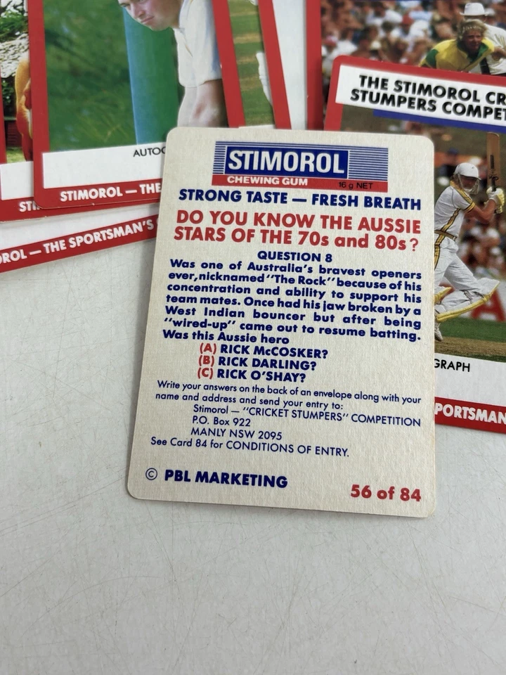 Vintage Stimoral Cricket Cards Bundle - image 2 of 2
